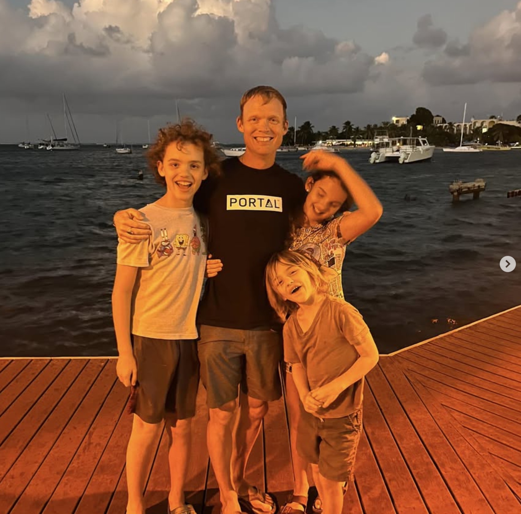 Nick with his family — living the dream life